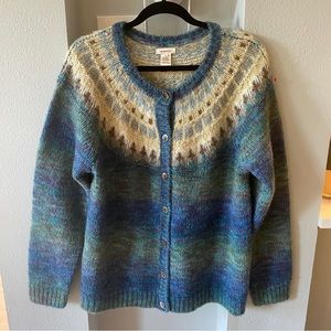 Sundance Starlight On The Water Fair Isle Sweater Large